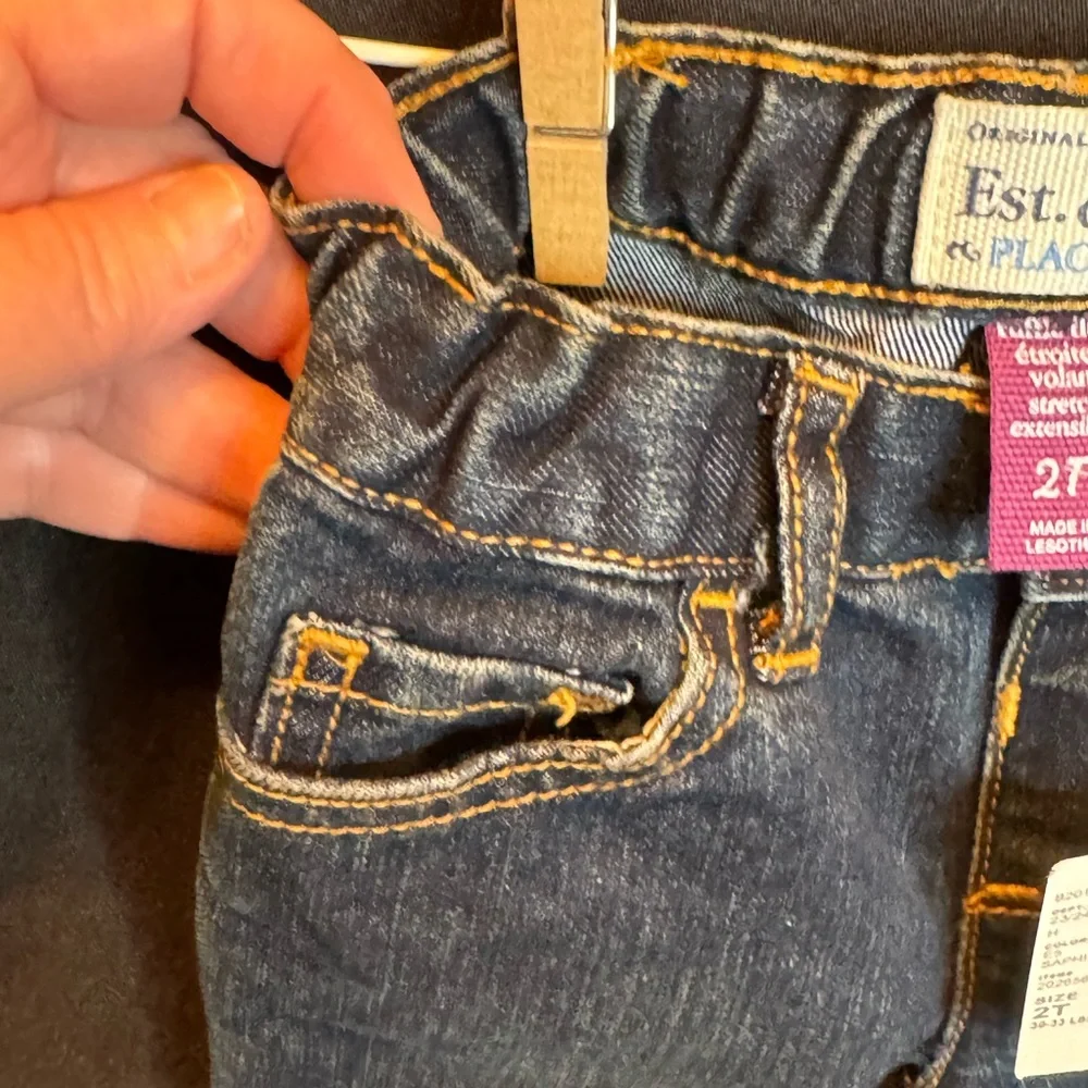 NWT Children’s Place Ruffle Leg Dark Denim Boutique Size 2T